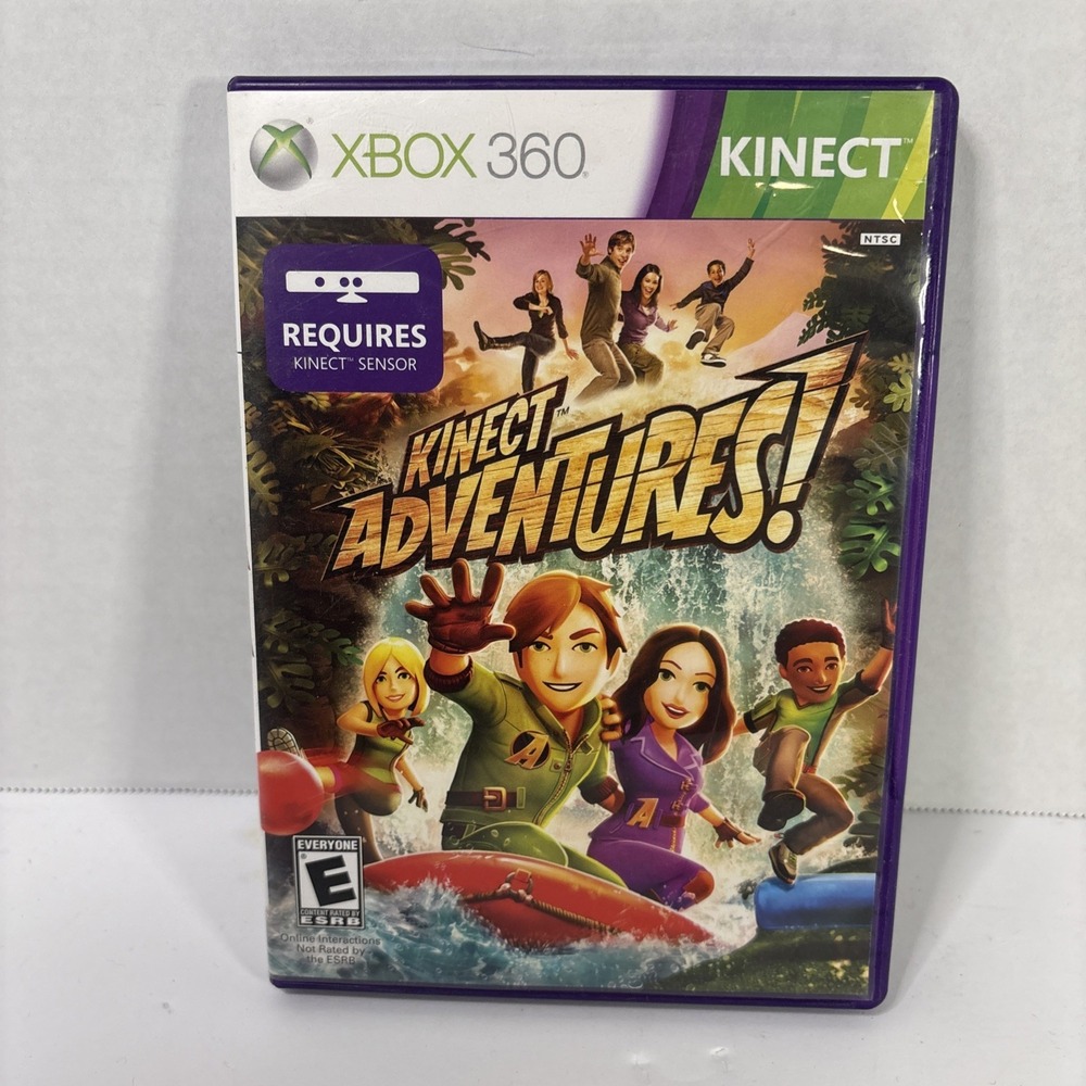 Kinect Adventures Microsoft Xbox 360 Game NTSC Everyone E Rated Purple Case
